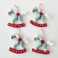 크리스마스 양모 흔들말 오너먼트&키링