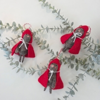 크리스마스 양모 빨간망토 쥐 오너먼트&키링