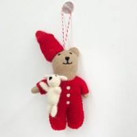 크리스마스 양모 잠옷베어 오너먼트&키링