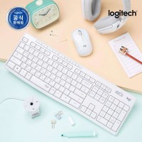 로지텍코리아 공식 MK295 콤보 무소음 무선 키보드마우스세트 화이트