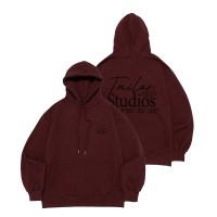 월드 시티 백포인트 후드티 (와인)