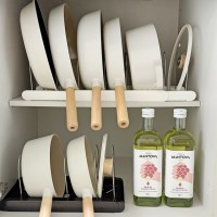 1+1 길이조절 후라이팬 정리대 2type