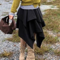 트위스티 언발 캉캉 스웨이드 스커트 3 color