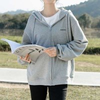 남녀공용 무지 후드집업