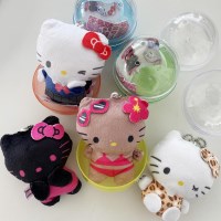 헬로키티 랜덤 캡슐 인형 키링 태닝 레오파드 교복 블랙핑크 키티