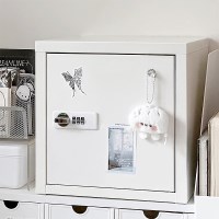 파스텔 사각 박스 철제 금고 캐비닛