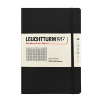 로이텀 노트 315928 하드커버 미디움 A5 블랙, 모눈