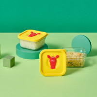 글라스락 위글위글 햇밥용기 사각 440ml (랍스터) 1조