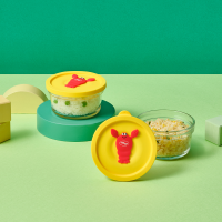 글라스락 위글위글 햇밥용기 원형 350ml (랍스터) 1조