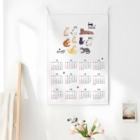 드림잉 캣 2026 캘린더 패브릭포스터-폴리