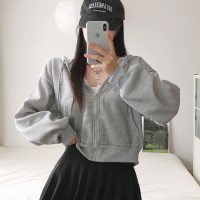 포즈난 베이직 무지 기모 후드 집업 맨투맨