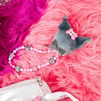 산리오캐릭턱즈 쿠로미 20주년 특별한정판 봉제인형 스트랩