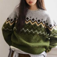 포레스트 노르딕 라운드넥 비비드 니트 3컬러