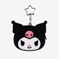 산리오 페이스 실리콘 동전지갑 쿠로미