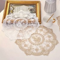 [무료배송] 레이스 플라워 클래식 자수 식탁 테이블 매트 2개 세트