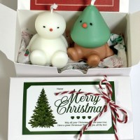 [미니세트] 휴식 눈사람+트리 캔들 크리스마스