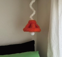 curly woolly lamp ORANGE