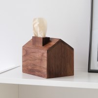 월넛 원목 집 하우스 미니 각티슈 티슈케이스