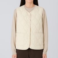 로아르 여성 물결 퀼팅 경량 이너 조끼 패딩 베스트