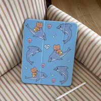 dolphin drawing pattern [아이패드 케이스]