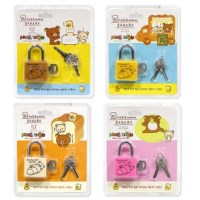 리락쿠마 자물쇠 도난 방지 키 자물쇠 락커 열쇠 잠금