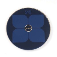 해피네잎 블루 강화유리 디지털 체중계