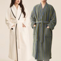 극세사 커플 수면 잠옷 겨울 로브 가운 빅사이즈 홈웨어 나이트 가운