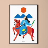 붉은 말의 기운 M 인테리어 포스터 2026년 병오년 새해