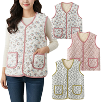 오르시아 플라워 따뜻한 보온 홈웨어 베스트 조끼