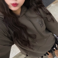 모노그램 로고 후드 (카키)