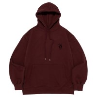 모노그램 로고 후드 (와인)