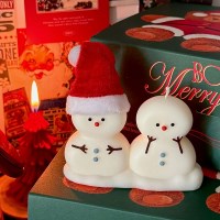 누가먼저녹을래 크리스마스 눈사람 캔들 오브제 소품