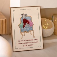 홀리데이 리본트리 포스터액자 30종 - C89 Cozy Chair