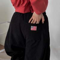 자체제작 코듀로이 사이드핀턱 패치 팬츠 mb-8062c