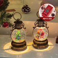 미니 랜턴볼 크리스마스 오르골 스노우볼 트리 소품 2types