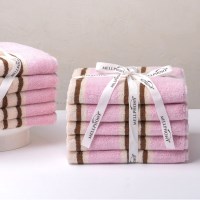 멜포니 뱀부타올 200g 티킹 핑크브라운 5장 묶음 16종 수건