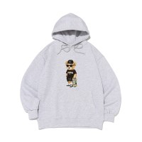 [기모/NO기모] 스트릿 베어 그래픽 후드 (라이트그레이)