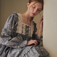 포니 긴팔 원피스 인디블루 (21수)