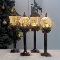 크리스마스 기둥 스노우볼 무드등 크리스마스소품 조명 4type