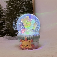 머핀 스노우볼 오르골 조명 인테리어 소품 장식 2종