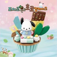 산리오캐릭터즈 블록 포차코 민트초코 컵케이크