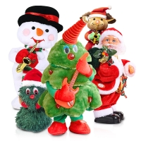 [무료배송] 크리스마스 춤추는 인형 모음 산타 트리 루돌프 벽장식