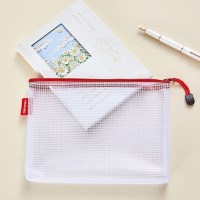 방수 지퍼 파우치 PVC 투명 수납 가방 A5 두꺼운