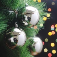 실버 유광볼 6p 세트(8cm) 트리 장식볼 8cm 오너먼트 용품 츄리 크리