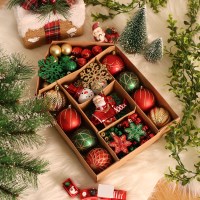 코코 산타 트리 오너먼트 세트 스노우 눈꽃 장식볼 미니 크리스마스