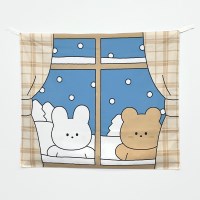 도나와 친구들 겨울 창문 패브릭 포스터 2종