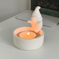 불쬐는 산타클로스 도자기 티라이트 캔들홀더 양초 인센스 받침대