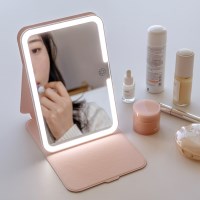 [윈세프] LED 거울 휴대용 충전식 메이크업 조명거울 WM01