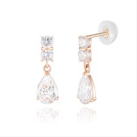 메종드쉬 14K 골드 금 귀걸이 침형 워터드롭