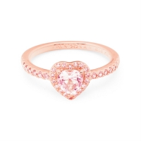 판도라 반지 엘리베이티드 하트 핑크 로즈 188421C04